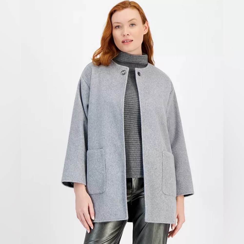 Anne Klein Women's Felt Topper Jacket M NEW